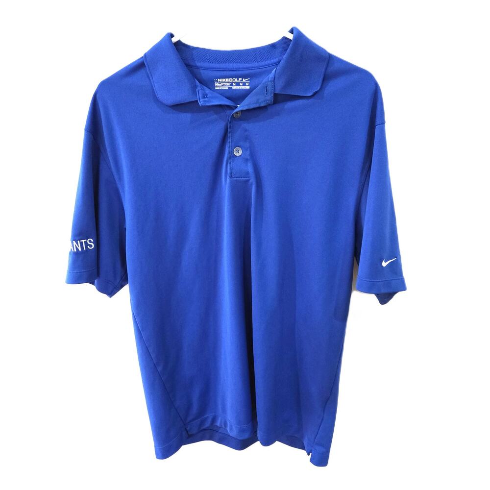 Nike Golf Sz Medium Mens Blue Fit Dry Performance Polo